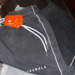 YoungLA 2008 the original sweats black wash Large NWT